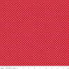 DEAL White on Red Flat Swiss Dots - Riley Blake Designs - Polka Dot - Quilting Cotton Fabric