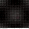 16" End of Bolt - DEAL Rose Gold SPARKLE Flat Swiss Dot on Black - Riley Blake - Polka Dots Copper Metallic -Quilting Cotton Fabric