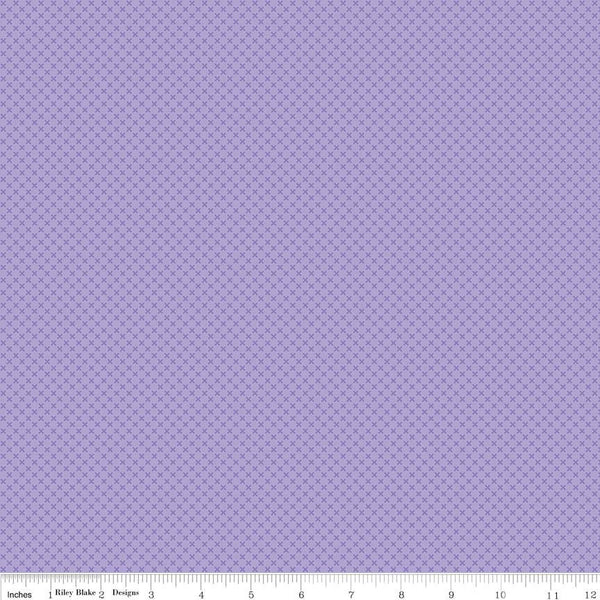 20" End of Bolt - CLEARANCE Lilac Purple Kisses Tone on Tone by Riley Blake Designs - Basic Coordinate - Quilting Cotton Fabric