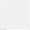 Steel Gray Flat Swiss Dots on White - Riley Blake Designs - Grey Polka Dot - Quilting Cotton Fabric