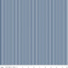 SALE Navy Blue & White 1/8 Eighth Inch Stripe - Riley Blake Designs - Quilting Cotton Fabric