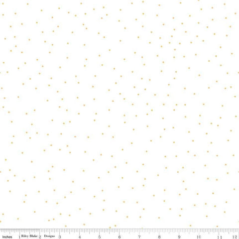 SALE Pin Dot Honey - Riley Blake Designs - White and Yellow - Lori Holt - Quilting Cotton Fabric