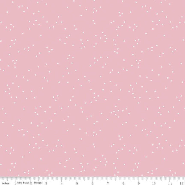 33" End of Bolt Piece - SALE Blossom Baby Pink by Riley Blake Designs - Floral Flowers - Quilting Cotton Fabric