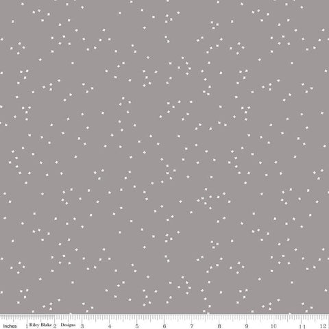 31" End of Bolt Piece - SALE Blossom Gray by Riley Blake Designs - Floral Flowers - Quilting Cotton Fabric