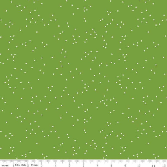 Fat Quarter End of Bolt - Blossom Holly by Riley Blake Designs - Green - Quilting Cotton Fabric