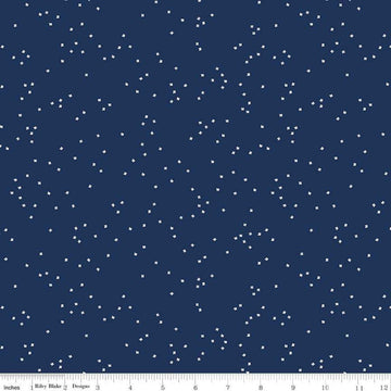 SALE Blossom Navy - Riley Blake Designs - Blue - Quilting Cotton Fabric