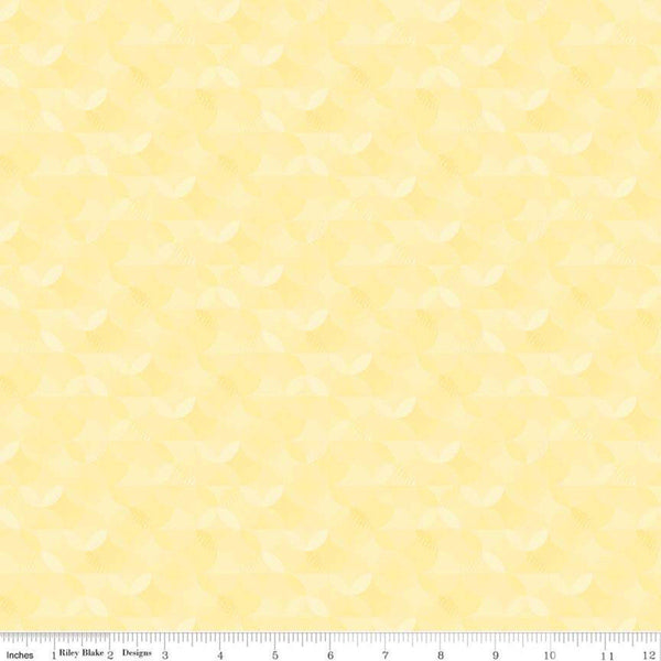 Crayola Kaleidoscope Sunglow - Riley Blake Designs - Yellow Orange Peel Circle Pattern - Quilting Cotton Fabric