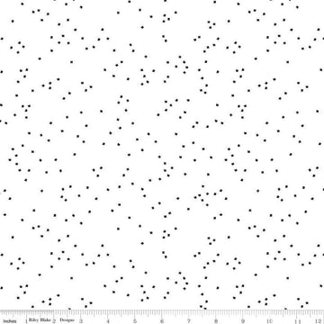 SALE Blossom Black on White - Riley Blake Designs - Black & White - Quilting Cotton Fabric