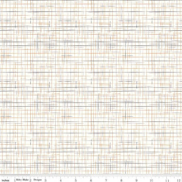 DEAL Gunny Sack Halloween - Riley Blake Designs - Cream Orange Black Lines - Lori Holt - Quilting Cotton Fabric