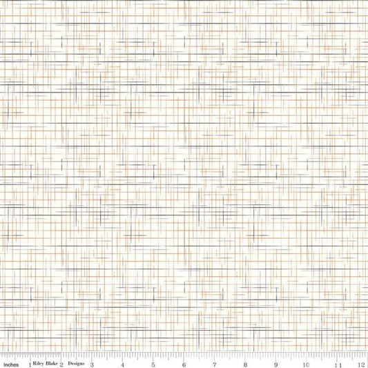DEAL Gunny Sack Halloween - Riley Blake Designs - Cream Orange Black Lines - Lori Holt - Quilting Cotton Fabric