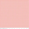 Fat Quarter End of Bolt - Coral and White 1/8" Eighth Inch Small PRINTED Gingham - Riley Blake - Pink Checker - Quilting Cotton Fabric