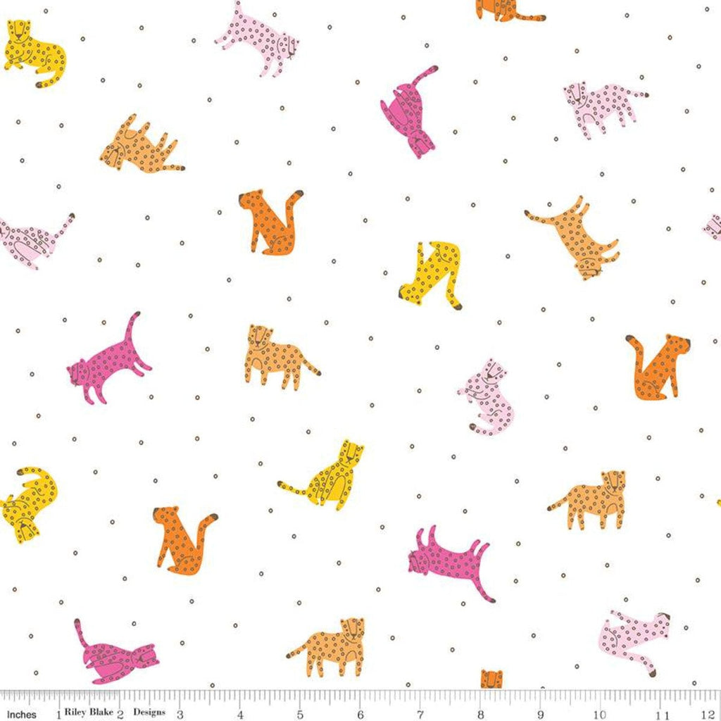 35" End of Bolt - SALE Under the Canopy Rawr White KNIT - Riley Blake Designs - Animal Juvenile - Jersey KNIT cotton  stretch fabric