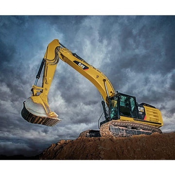 CAT Excavator Panel - Riley Blake Designs - Construction DIGITALLY Printed - Quilting Cotton Fabric