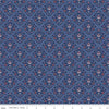 SUPER DEAL! 21" End of Bolt - Midnight Rose Damask Navy KNiT - Riley Blake Designs - Blue Floral - Jersey KNIT cotton  stretch fabric