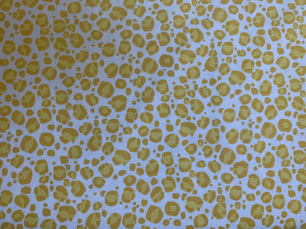 Fat Quarter End of Bolt Piece - CLEARANCE Tarzanimals Leopard Yellow - Riley Blake Designs - Jungle Animal Spots - Quilting Cotton Fabric