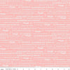 9" End of Bolt - SALE Matilda Text Coral - Riley Blake Designs - Roald Dahl Reading Books Words Quotes Orange Pink - Quilting Cotton Fabric