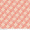 Fat Quarter End of Bolt - Woodland Spring God's Eye Coral - Riley Blake Designs - Orange Geometric -  Quilting Cotton Fabric