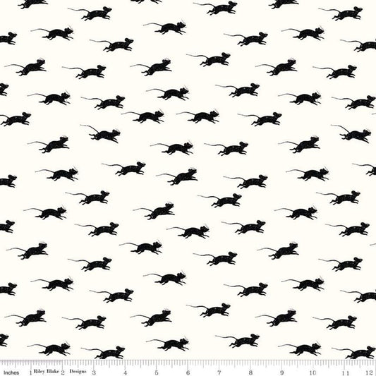 DEAL Goose Tales Blind Mice Off White - Riley Blake Designs - Halloween -  Quilting Cotton Fabric