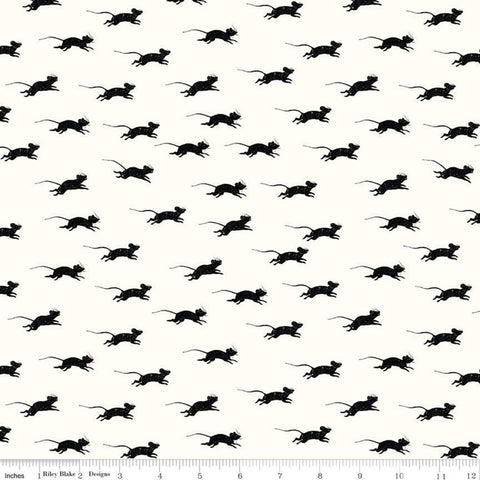 SALE Goose Tales Blind Mice Off White - Riley Blake Designs - Halloween -  Quilting Cotton Fabric