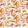 Hot Wheels Tracks White - Riley Blake Designs - Die-Cast Toy Race Cars Logo Words Phrases - Quilting Cotton Fabric -  LIcensed Product