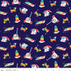 12" End of Bolt - Fisher-Price Toys Navy - Riley Blake - Nostalgia Childhood Xylophone Phone  - Quilting Cotton Fabric - Licensed Product