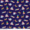 10" End of Bolt - Fisher-Price Toys Navy - Riley Blake - Nostalgia Childhood Xylophone Phone  - Quilting Cotton Fabric - Licensed Product