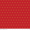 Fat Quarter End of Bolt - SALE Santa Claus Lane Trees SC9613 Red SPARKLE - Riley Blake - Christmas Gold SPARKLE - Quilting Cotton Fabric