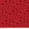 14" End of Bolt - CLEARANCE Nobody Fights Alone First Responder C10421 Red - Riley Blake Designs - Symbols Flags - Quilting Cotton Fabric