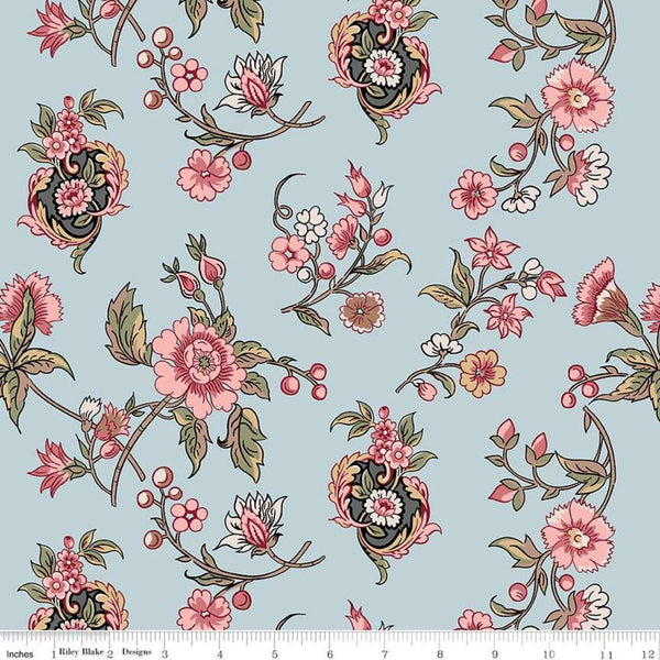 Jane Austen at Home C10006 Cassandra - Riley Blake Designs - Historical Reproductions Flowers - Quilting Cotton Fabric - Licensed Product