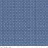 Fat Quarter End of Bolt - SALE Prim Plaid C9701 Denim - Riley Blake Designs - Blue Grid with Dots - Quilting Cotton Fabric