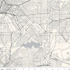 9" End of Bolt - Destinations Map C10030 Cream - Riley Blake Design - Grid City Streets Waterways DIGITALLY PRINTED - Quilting Cotton Fabric