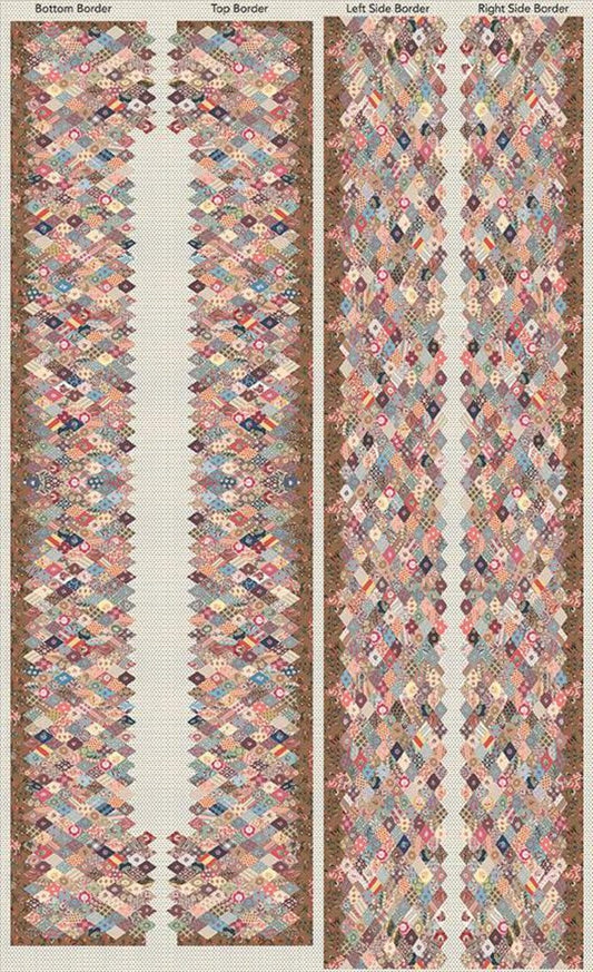 Jane Austen at Home Border Panel LARGE Quilt Reproduction Fabric - P10022 - Riley Blake Quilting Cotton Fabric - Licensed Product