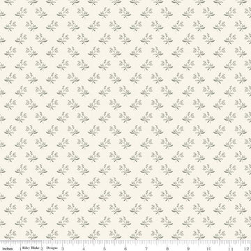9" End of Bolt - SALE My Heritage Branches C9794 Cream - Riley Blake Designs - Sprigs Leaves Berries  - Quilting Cotton Fabric