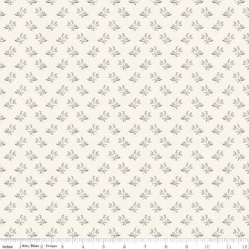 14" End of Bolt - SALE My Heritage Branches C9794 Cream - Riley Blake Designs - Sprigs Leaves Berries  - Quilting Cotton Fabric