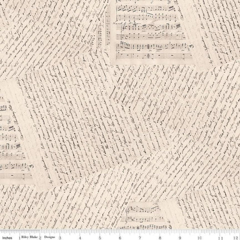 2 yd 31" End of Bolt - SALE Jane Austen at Home Accomplished Woman WIDE BACK WB10020 - Riley Blake 107/108" Wide Text Quilting Cotton Fabric