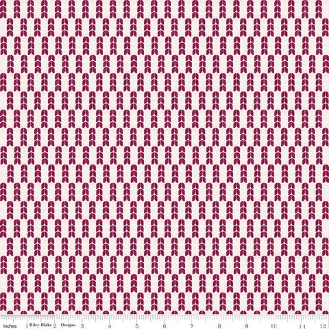 CLEARANCE Bloom and Grow Tulips C10113 Pink - Riley Blake - Floral Flowers Columns Geometric Pink Cream - Quilting Cotton Fabric