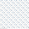 Fat Quarter End of Bolt Piece - SALE Blue Stitch Daisy C10065 White - Riley Blake Designs - Floral Flowers Daisies - Quilting Cotton Fabric