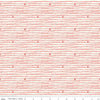 SALE From the Heart Stripes C10054 Cream - Riley Blake Designs - Valentine's Striped Stripe Hearts - Quilting Cotton Fabric