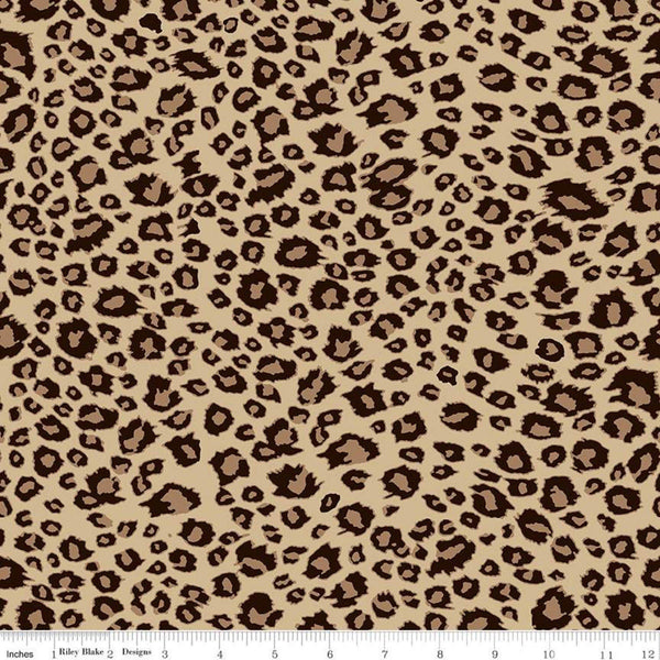 SALE On Safari Leopard C10457 Brown - Riley Blake Designs - Leopard Spots Leopards Animal Print - Quilting Cotton Fabric