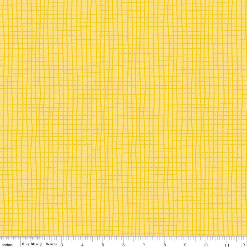 Grl Pwr Grid C10655 Yellow - Riley Blake Designs - Girl Power Geometric Irregular Grid - Quilting Cotton Fabric