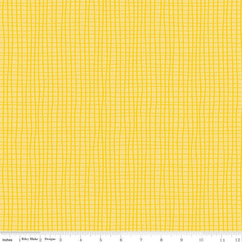 Grl Pwr Grid C10655 Yellow - Riley Blake Designs - Girl Power Geometric Irregular Grid - Quilting Cotton Fabric
