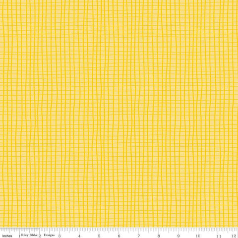 SALE Grl Pwr Grid C10655 Yellow - Riley Blake Designs - Girl Power Geometric Irregular Grid - Quilting Cotton Fabric