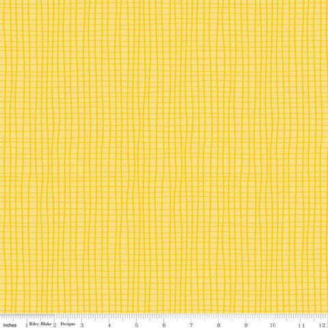 SALE Grl Pwr Grid C10655 Yellow - Riley Blake Designs - Girl Power Geometric Irregular Grid - Quilting Cotton Fabric