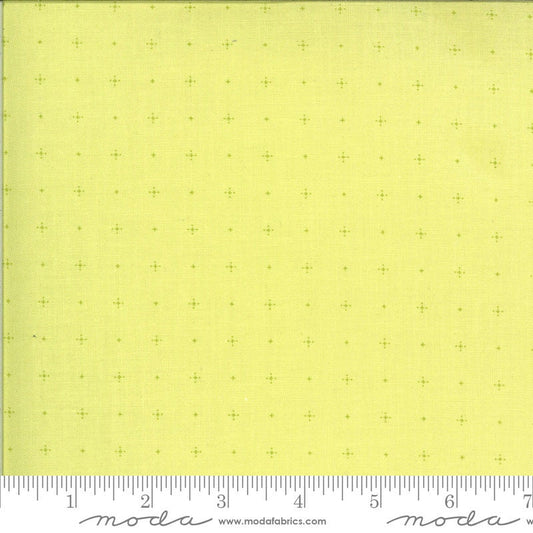 Fat Quarter End of Bolt - SALE Apricot & Ash Dotty Plus 29106 Light Lime - Moda Fabrics - Geometric Green - Quilting Cotton Fabric