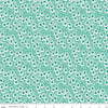 SALE Flea Market Teapot Sea Glass Green Floral Fabric - C10211 - Lori Holt Riley Blake Quilting Cotton Fabric