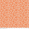Flea Market Leaves C10218 Pumpkin - Riley Blake Designs - White Leaves on Orange - Lori Holt  - Quilting Cotton Fabric