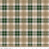 16" End of Bolt - All About Plaids Tartan C638 Green Tan - Riley Blake Designs - Plaid - Quilting Cotton Fabric