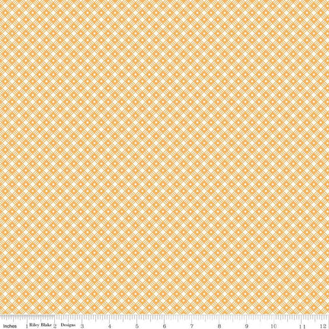 SALE Flea Market Basket Weave C10221 Daisy - Riley Blake Designs - Geometric Lattice Diagonal Gold - Lori Holt  - Quilting Cotton Fabric