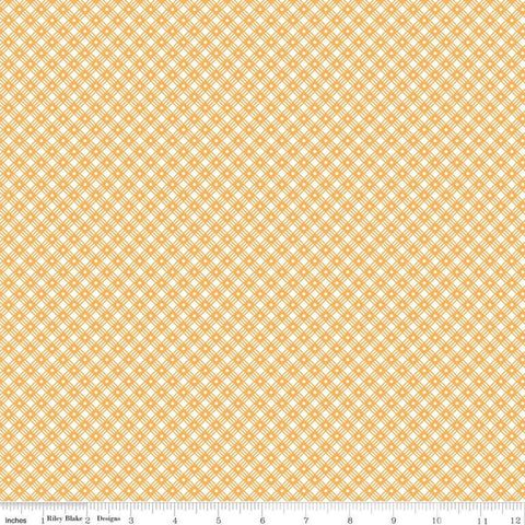 SALE Flea Market Basket Weave C10221 Daisy - Riley Blake Designs - Geometric Lattice Diagonal Gold - Lori Holt  - Quilting Cotton Fabric