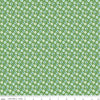 SALE Flea Market Feathers C10226 Clover - Riley Blake Designs - Cream Dots Dotted on Green - Lori Holt  - Quilting Cotton Fabric
